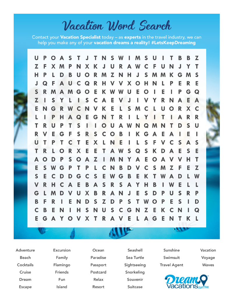 vacation puzzle and activity pages printable pdfs